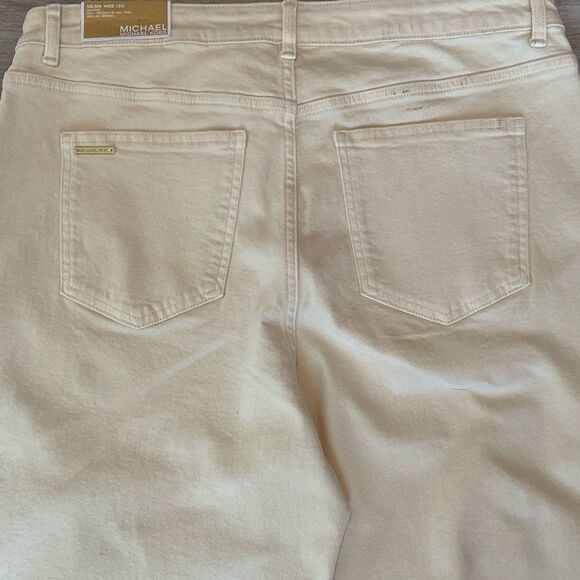 Michael Kors- Selma Wide Leg Size 16 Color: Bone - Picture 3 of 8